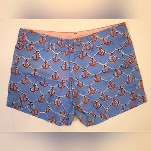 Lilly Pulitzer Callahan Shorts Anchors Away Size 2 Red White & Blue 4th of July